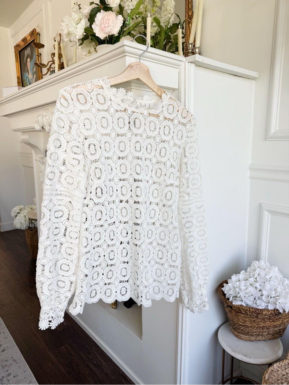 White lace top